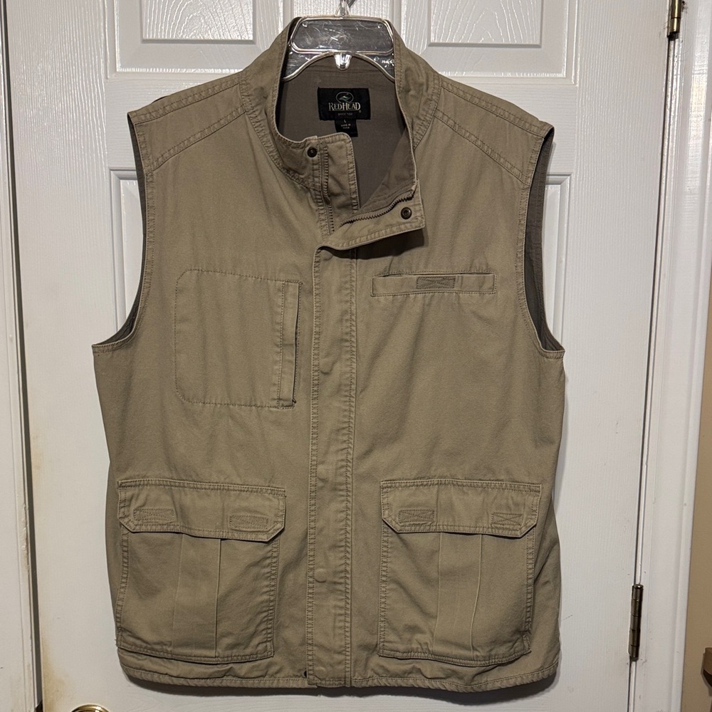 RedHead Men's Tan‎ Utility Vest size Large